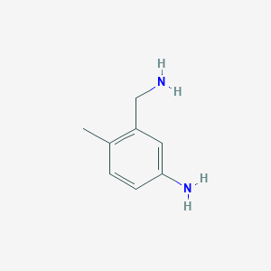 molecular formula C8H12N2 B12850222 3-(Aminomethyl)-4-methylaniline 