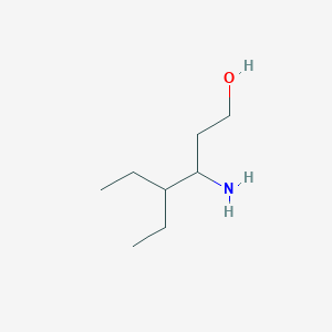 molecular formula C8H19NO B1285023 3-Amino-4-ethyl-hexan-1-ol CAS No. 945723-37-5