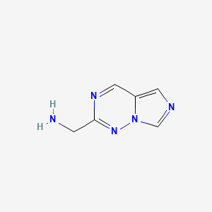 molecular formula C6H7N5 B12850240 Imidazo[5,1-f][1,2,4]triazine-2-methanamine 