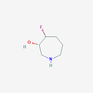 molecular formula C6H12FNO B12850309 Cis-(3S,4R)-4-fluoroazepan-3-ol 