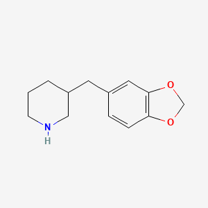 molecular formula C13H17NO2 B1285031 3-Benzo[1,3]dioxol-5-ylmethyl-piperidine CAS No. 955314-95-1