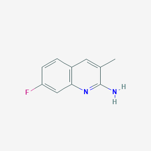 2-Amino-7-fluoro-3-methylquinoline
