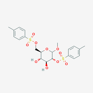 molecular formula C21H26O10S2 B12850463 Tos(-2)[Tos(-6)]Glc1Me 