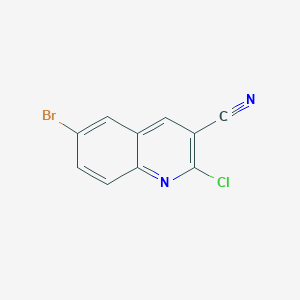 molecular formula C10H4BrClN2 B1285049 6-Bromo-2-chloroquinoline-3-carbonitrile CAS No. 99465-04-0