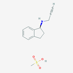 molecular formula C₁₃H₁₇NO₃S B128505 (S)-Rasagiline Mesylate CAS No. 202464-89-9