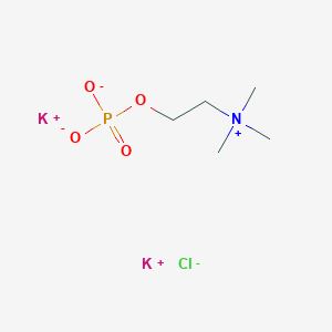 molecular formula C5H13ClK2NO4P B12850522 Potassium 2-(trimethylammonio)ethyl phosphate chloride 