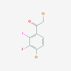 molecular formula C8H4Br2FIO B12850669 4-Bromo-3-fluoro-2-iodophenacyl bromide 