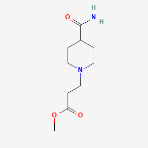 molecular formula C10H18N2O3 B12850686 Methyl 3-(4-carbamoylpiperidin-1-yl)propanoate 