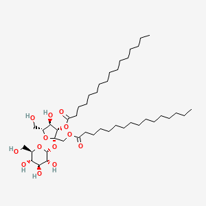 molecular formula C44H82O13 B12850701 palmitoyl(-1)[palmitoyl(-3)]Fruf(b2-1a)Glc 