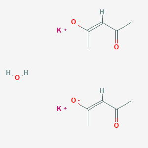 molecular formula C10H16K2O5 B12850716 dipotassium;(E)-4-oxopent-2-en-2-olate;hydrate 