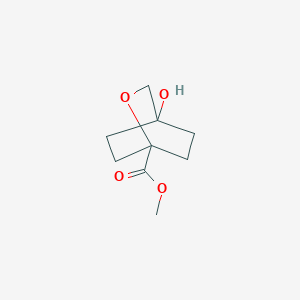 molecular formula C9H14O4 B12850734 Methyl 4-hydroxy-2-oxabicyclo[2.2.2]octane-1-carboxylate 