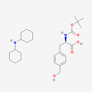 molecular formula C27H44N2O5 B1285076 N-cyclohexylcyclohexanamine;(2R)-3-[4-(hydroxymethyl)phenyl]-2-[(2-methylpropan-2-yl)oxycarbonylamino]propanoic acid 