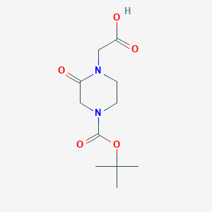 molecular formula C11H18N2O5 B1285077 4-N-Boc-2-oxo-piperazine-1-acetic acid CAS No. 549506-47-0