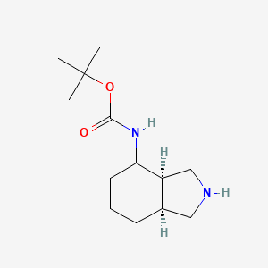 molecular formula C13H24N2O2 B12850776 tert-Butyl N-[(3aR,7aS)-2,3,3a,4,5,6,7,7a-octahydro-1H-isoindol-4-yl]carbamate 