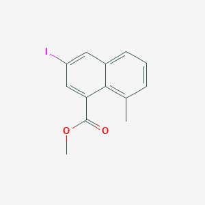 molecular formula C13H11IO2 B12850812 Methyl 3-iodo-8-methyl-1-naphthoate 
