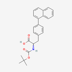 molecular formula C24H25NO4 B1285084 Boc-L-4-(naphthalen-1-yl)phenylalanine 