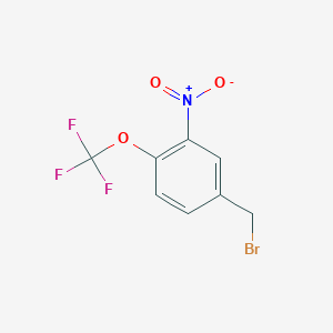 molecular formula C8H5BrF3NO3 B12850840 3-Nitro-4-(trifluoromethoxy)benzyl bromide 