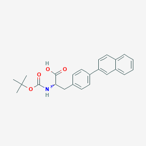 molecular formula C24H25NO4 B1285085 Boc-L-4-(naphthalen-2-yl)phenylalanine 