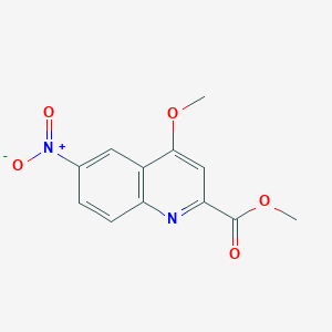 molecular formula C12H10N2O5 B12850900 Methyl 4-methoxy-6-nitroquinoline-2-carboxylate 