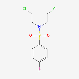 molecular formula C10H12Cl2FNO2S B12850921 n,n-Bis(2-chloroethyl)-4-fluorobenzenesulfonamide CAS No. 2794-56-1