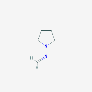 molecular formula C5H10N2 B12850958 1-Pyrrolidinamine, N-methylene- CAS No. 60144-26-5