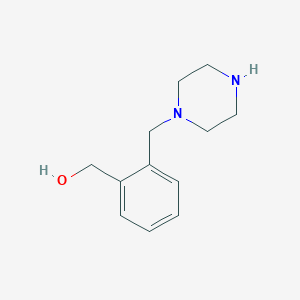 molecular formula C12H18N2O B1285097 [2-(Piperazin-1-ylmethyl)phenyl]methanol CAS No. 887029-37-0