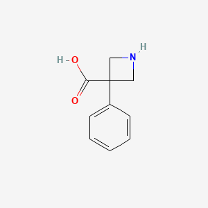 molecular formula C10H11NO2 B12850994 3-Phenylazetidine-3-carboxylic acid 