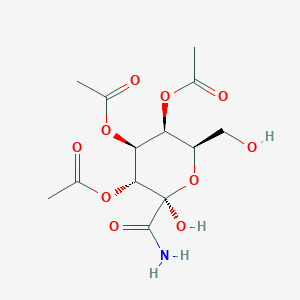 molecular formula C13H19NO10 B12851028 C-(2,3,4-Tri-O-acetyl-1-hydroxy-b-D-galactopyranosyl)formamide 