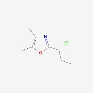 molecular formula C8H12ClNO B12851064 2-(1-chloropropyl)-4,5-dimethylOxazole 