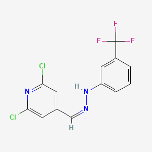 molecular formula C13H8Cl2F3N3 B12851070 N-[(Z)-(2,6-dichloropyridin-4-yl)methylideneamino]-3-(trifluoromethyl)aniline 