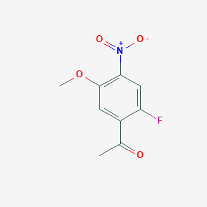 molecular formula C9H8FNO4 B12851085 1-(2-Fluoro-5-methoxy-4-nitrophenyl)ethanone 