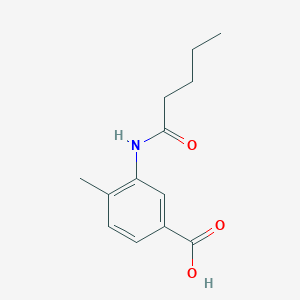 molecular formula C13H17NO3 B1285111 4-Methyl-3-(pentanoylamino)benzoic acid CAS No. 915921-34-5