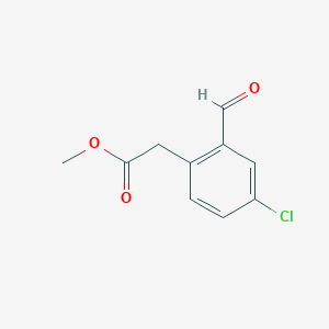 molecular formula C10H9ClO3 B12851124 Methyl (4-chloro-2-formylphenyl)acetate 