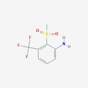 molecular formula C8H8F3NO2S B12851135 2-(Methylsulphonyl)-3-(trifluoromethyl)aniline 