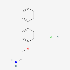 molecular formula C14H16ClNO B1285114 2-([1,1'-Biphenyl]-4-yloxy)ethylamine hydrochloride CAS No. 1051368-98-9