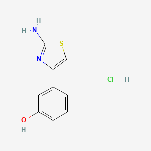 molecular formula C9H9ClN2OS B1285117 3-(2-amino-4-thiazolyl)Phenol hydrochloride CAS No. 1050556-38-1