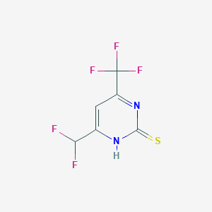 molecular formula C6H3F5N2S B12851200 4-(Difluoromethyl)-6-(trifluoromethyl)pyrimidine-2-thiol 