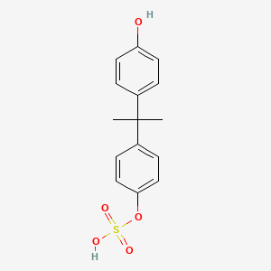 molecular formula C15H16O5S B12851296 Bisphenol A monosulfate CAS No. 267244-09-7