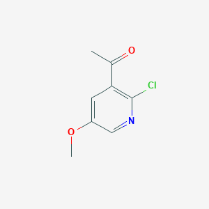 molecular formula C8H8ClNO2 B12851344 1-(2-Chloro-5-methoxypyridin-3-yl)ethan-1-one 