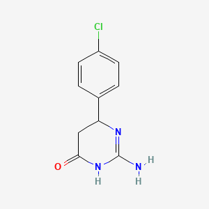 molecular formula C10H10ClN3O B12851397 2-Amino-6-(4-chlorophenyl)-3,4,5,6-tetrahydropyrimidin-4-one 