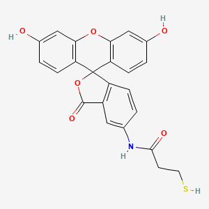 molecular formula C23H17NO6S B12851451 N-(3',6'-dihydroxy-3-oxospiro[2-benzofuran-1,9'-xanthene]-5-yl)-3-sulfanylpropanamide 