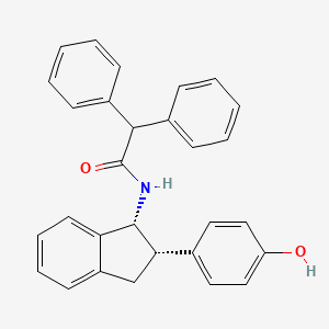 molecular formula C29H25NO2 B12851454 N-((1R,2S)-2-(4-Hydroxyphenyl)-2,3-dihydro-1H-inden-1-yl)-2,2-diphenylacetamide 
