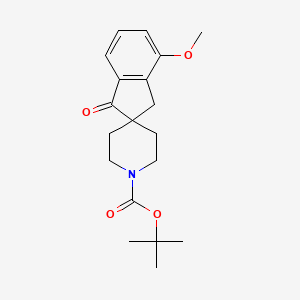molecular formula C19H25NO4 B12851507 tert-Butyl 4-methoxy-1-oxo-1,3-dihydrospiro[indene-2,4'-piperidine]-1'-carboxylate 