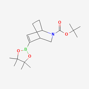 molecular formula C18H30BNO4 B12851524 tert-Butyl 5-(4,4,5,5-tetramethyl-1,3,2-dioxaborolan-2-yl)-2-azabicyclo[2.2.2]oct-5-ene-2-carboxylate 