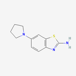 molecular formula C11H13N3S B1285154 6-(1-Pyrrolidinyl)-1,3-benzothiazol-2-amine CAS No. 944887-42-7