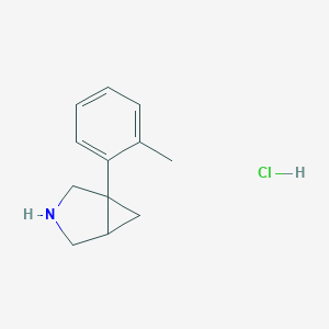 molecular formula C12H16ClN B128516 1-(2-Methylphenyl)-3-azabicyclo[3.1.0]hexane Hydrochloride CAS No. 77062-78-3