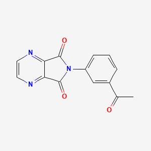 molecular formula C14H9N3O3 B1285160 6-(3-acetylphenyl)-5H-pyrrolo[3,4-b]pyrazine-5,7(6H)-dione CAS No. 886685-00-3