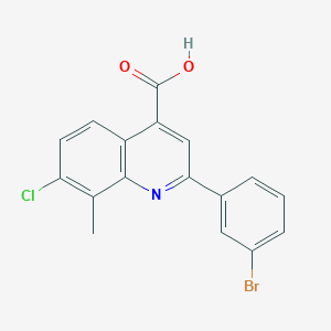 molecular formula C17H11BrClNO2 B1285163 2-(3-Bromophenyl)-7-chloro-8-methylquinoline-4-carboxylic acid CAS No. 777876-90-1