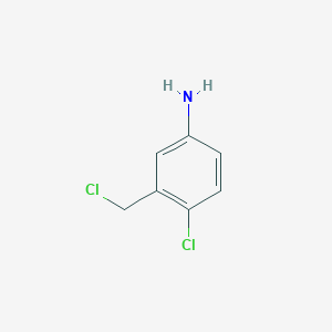 molecular formula C7H7Cl2N B12851632 4-Chloro-3-(chloromethyl)aniline 