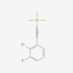 molecular formula C11H12BrFSi B12851634 2-Bromo-3-fluorophenylacetylene, TMS protected 